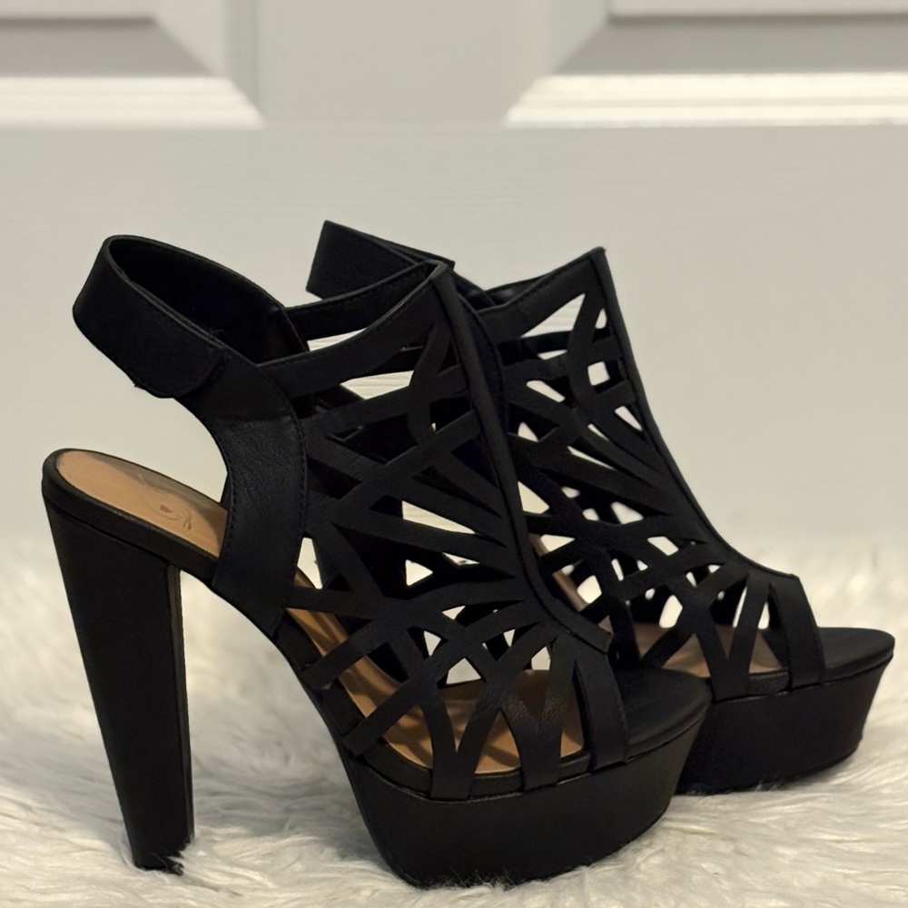 Elegant Black Women's Platform Heels